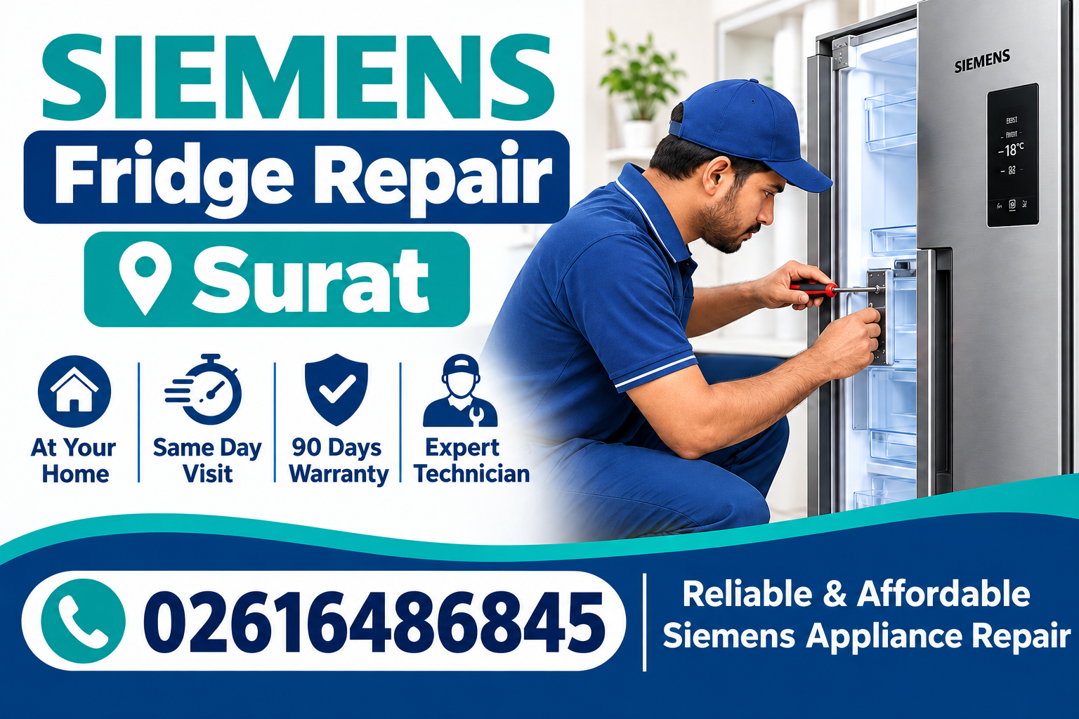 We Offer Professional And Dependable Siemens Appliance Repair Services Across Surat. Our Skilled Technicians Have Experience In Diagnosing, Repairing, And Maintaining Various Siemens Home Appliances,